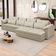Sofá Retrátil 5 Lugares Para Sala 414cm Dijon Couro Creme S07 - Mpozenato