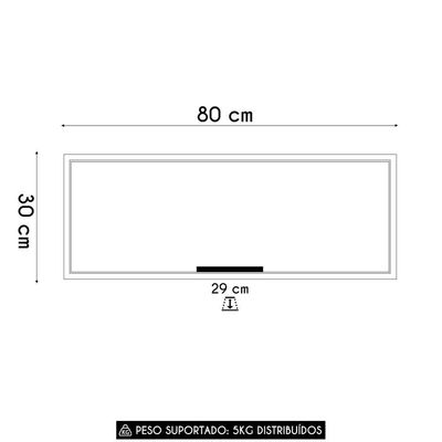 Armário Aéreo Basculante 80cm Nala Freijó Uv/off Acetinado Z44 - Mpozenato