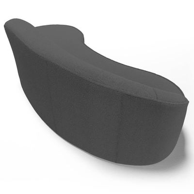 Sofá Living 3 Lugares 260cm Braço Esquerdo Mozart D06 Bouclê Chumbo - Mpozenato