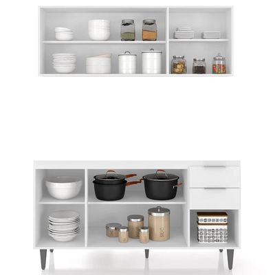 Armário De Cozinha Cp01 Para Pia 150cm Pérola Z34 Branco - Mpozenato