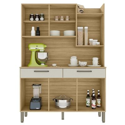 Armário De Cozinha Compacta 132cm Stella Freijó/soft Z06 - Mpozenato