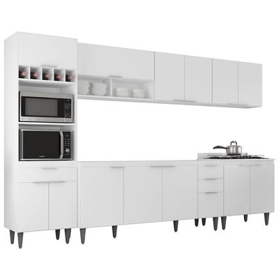 Armário De Cozinha Cp05 Para Pia 180cm Pérola Z34 Branco - Mpozenato