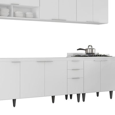 Armário De Cozinha Cp05 Para Pia 180cm Pérola Z34 Branco - Mpozenato