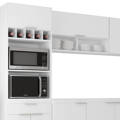 Armário De Cozinha Cp05 Para Pia 180cm Pérola Z34 Branco - Mpozenato