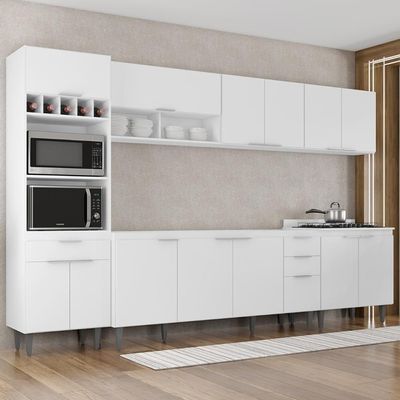Armário De Cozinha Cp05 Para Pia 180cm Pérola Z34 Branco - Mpozenato