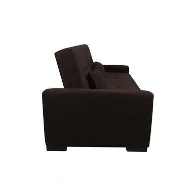 Sofá Cama Lavínia 3 Lugares Suede Marrom Matrix