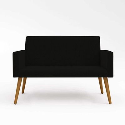 Sofá Namoradeira 2 Lugares - Balaqui Decor Preto
