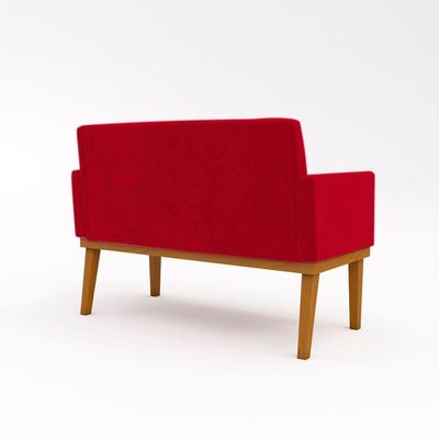 Sofá Namoradeira Confortável Sala De Estar ? Balaqui Decor Cor:vermelho