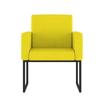 Kit Sofá 2 Lugares + 2 Poltronas Para Recepção Sala Balaqui Cor:amarelo Amarelo