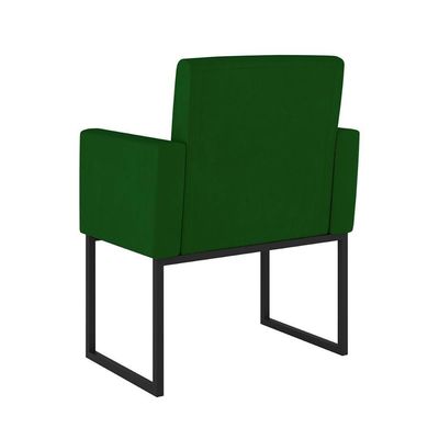 Kit Sofá 2 Lugares + 2 Poltronas Para Recepção Sala Balaqui Cor:verde Verde