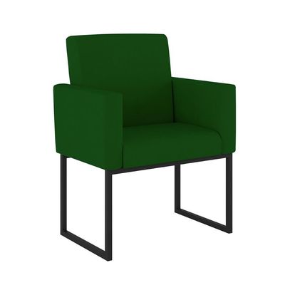 Kit Sofá 2 Lugares + 2 Poltronas Para Recepção Sala Balaqui Cor:verde Verde