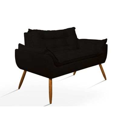 Kit Namoradeira Opala Sala Quarto e 02 Poltronas Balaqui Decor Preto