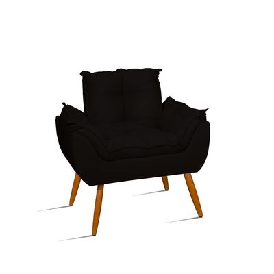 Kit Namoradeira Opala Sala Quarto e 02 Poltronas Balaqui Decor Preto