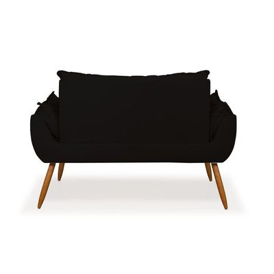 Kit Namoradeira Opala Sala Quarto e 02 Poltronas Balaqui Decor Preto