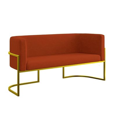Sofá 2 Lugares Para Recepção Com Base Reforçada Balaqui Terracota