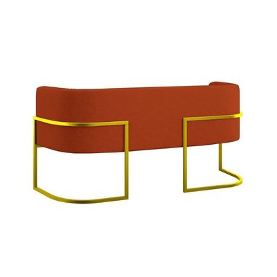 Sofá 2 Lugares Para Recepção Com Base Reforçada Balaqui Terracota