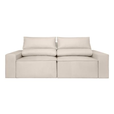 Sofá Reclinável Retrátil 2 Lugares 1,80m Balaqui Decor Bege