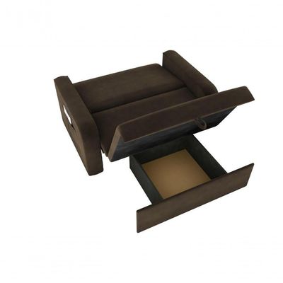 Sofá Cama Daiane 2 Lugares Com Baú Suede Capuccino Matrix