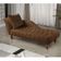 Divã Chesterfield Anna Recamier 160Cm Via Courano Marrom Lado Esquerdo