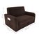 Sofá Cama Com Baú 2 Lugares Harry Suede Marrom