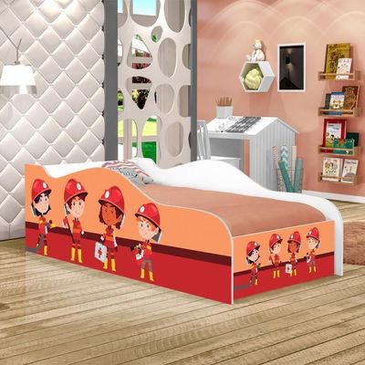 Mini Cama Fun Tropa Bombeiros Infantil Com Colchão