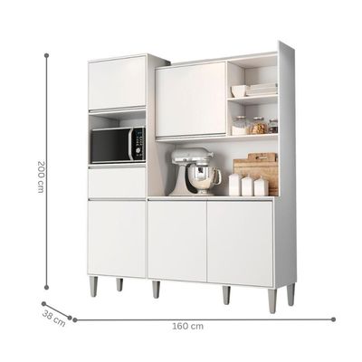 Armario De Cozinha Completo Urano Branco