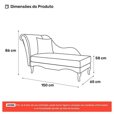 Divã Recamier Chaise Longue Valentina Clássico Com Pés De Madeira Veludo Cinza Claro - Desk Design