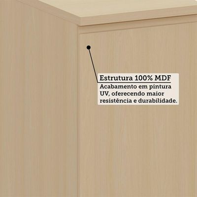 Balcão De Cozinha 100% Mdf 2 Pts 60cm Aura Luciane Móveis Carvalho
