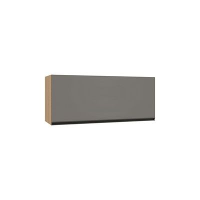 Armário Aéreo Basculante 100cm 1 Porta Essenza Luciane Móvei Andorra/cinza Puro