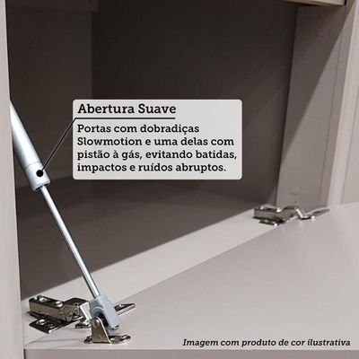 Balcão De Cozinha Sem Tampo 1 Porta E 1 Gavetão 80cm Luciane Andorra/cinza Puro