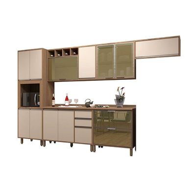 Cozinha Completa 6 Pçs Espaço Micro-ondas E Tampo 350cm Lari Vanilla-connect