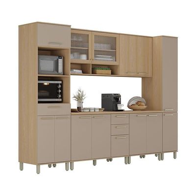 Cozinha Completa 100% Mdf 6 Pçs Duna Luciane Móveis Freijó-cinammon