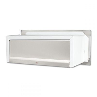 Caixa De Correio Jornal F Inox Brilhante 30 Cm Profundidade