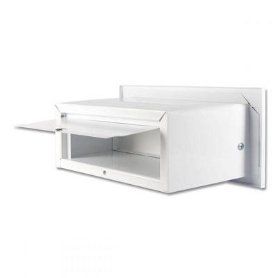 Caixa Correio Carta Luxo Hat Chapeu Branca Fosca 14 Cm Profundidade