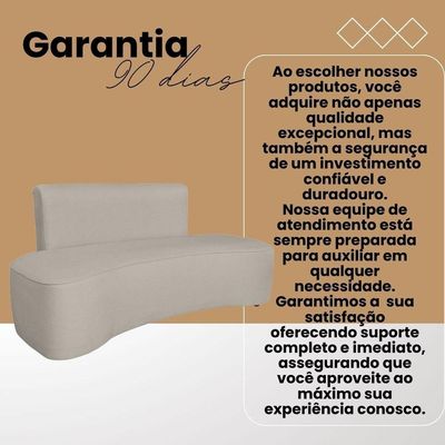 Sofá Feijão Orgânico Curvo 3 Lugar Suede Sala Contemporânea Cor:cinza