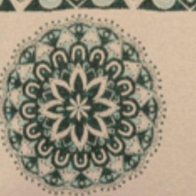 Almofada Decorativa Turin Retangular Com Refil 58% Algodão / 42% Poliéster - Mandala Verde