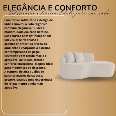 Sofá Design Robusto Elegante Curvo Bouclé Verde Musgo