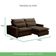 Sofa Retratil Reclinavel 2 Lugares 2m Andreza Veludo Lansof Marrom