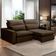 Sofa Retratil Reclinavel 2 Lugares 2m Andreza Veludo Lansof Marrom