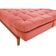 Sofá Cama Dubai 3 Lugares Império Reclinável Casal Pés Madeira Madero Coral 177