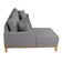 Sofá Living 4 Lugares Beny Com Chaise Lado Esquerdo Linho Império Cinza Claro 185