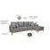 Sofá Living 4 Lugares Beny Com Chaise Lado Esquerdo Linho Império Cinza Claro 185