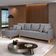 Sofá Living 4 Lugares Beny Com Chaise Lado Esquerdo Linho Império Cinza Claro 185