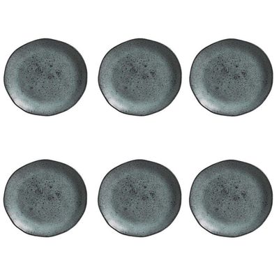 Conjunto Pratos Sobremesa 06 Peças Orgânico Petroleum
