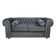 Sofá Chesterfield 02 Lugares 1.80 Cm Cor Cinza New Velu 012 Jr