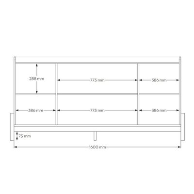 Aparador Buffet Elegance Com 4 Portas Off White/jequitiba - Lukaliam