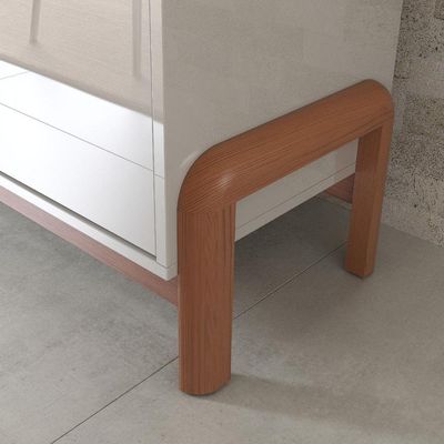 Aparador Buffet Elegance Com 4 Portas Off White/jequitiba - Lukaliam