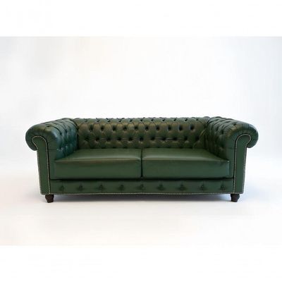 Sofá 3 Lugares Chesterfield Classico Verde - Combo Stock