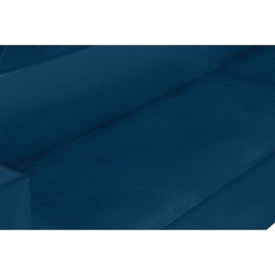 Sofá Modular 5 Lugares 2.50M Retrátil E Reclinável Azul