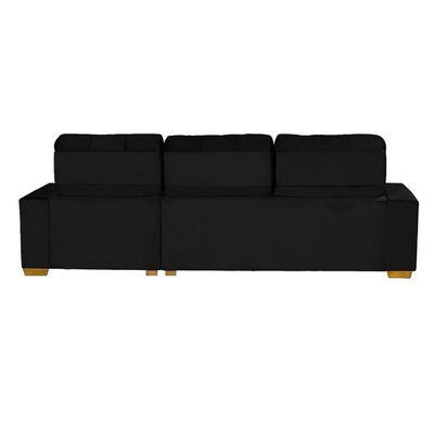 Sofá Modular 6 Lugares 3.05M Retrátil E Reclinável Preto